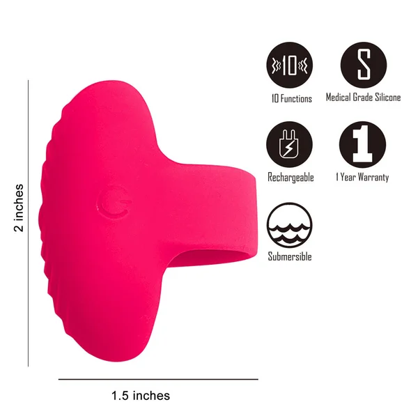 Maia RUBY - Pink USB Rechargeable Finger Stimulator — image 2 of 5