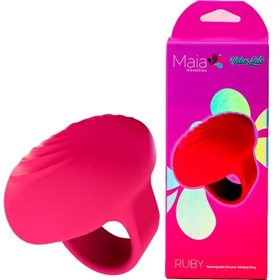 maia ruby pink usb rechargeable finger stimulator
