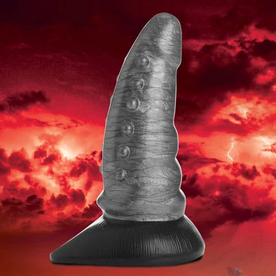 creature cocks beastly tapered bumpy silicone dildo silver 21 cm bumpy dildo