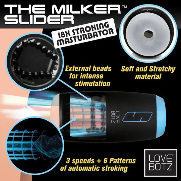 LoveBotz The Milker Slider 18X Stroking Masturbator - USB Rechargeable Stroking Masturbator — image 2 of 9