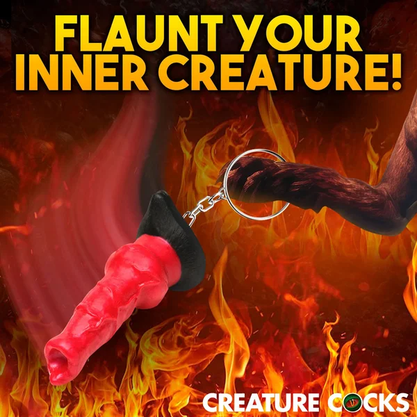 Creature Cocks Hell-Hound Keychain - Novelty Fantasy Dildo Keyring — image 8 of 9