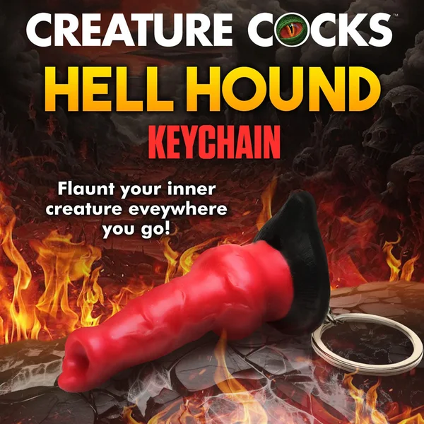Creature Cocks Hell-Hound Keychain - Novelty Fantasy Dildo Keyring — image 3 of 9