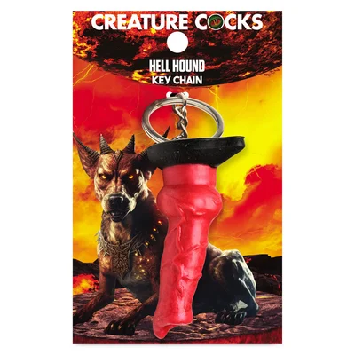 creature cocks hell hound keychain novelty fantasy dildo keyring