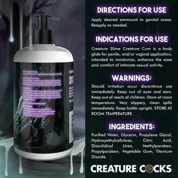 Creature Slime by Creature Cocks - Creature Cum - Cum Lubricant - 473 ml Pump Bottle — image 6 of 7
