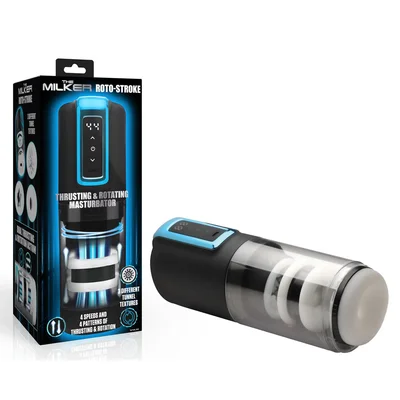 lovebotz the milker roto stroke usb rechargeable thrusting rotating male masturbator