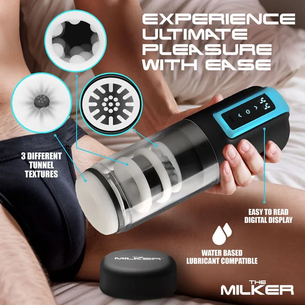 LoveBotz The Milker Roto-Stroke - USB Rechargeable Thrusting & Rotating Male Masturbator — image 5 of 9