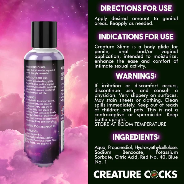 Creature Slime by Creature Cocks - Purple Slime - Purple Water Based Lubricant - 118 ml Bottle — image 9 of 9