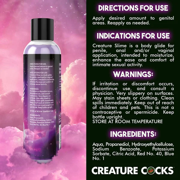 Creature Slime by Creature Cocks - Purple Slime - Purple Water Based Lubricant - 237 ml Bottle — image 9 of 9