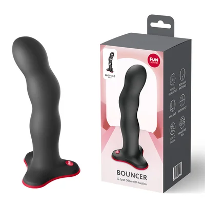 fun factory bouncer black black 18 cm dildo