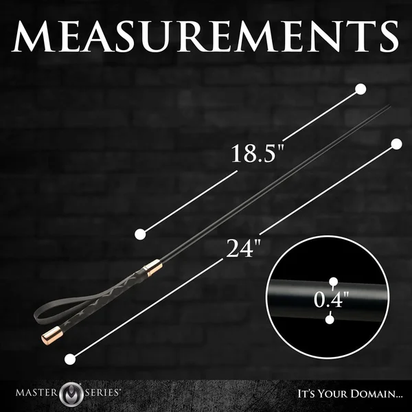 Master Series Sinful Impact Cane - Black Plastic Cane Whip — image 6 of 7
