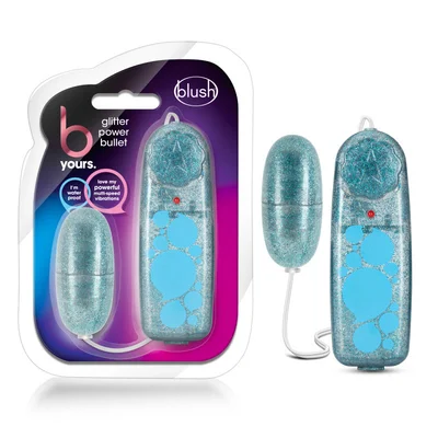b yours glitter power bullet blue glitter blue 55 cm bullet