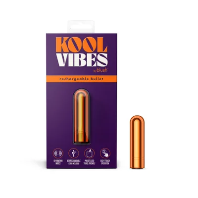 kool vibes rechargeable mini bullet tangerine orange 64 cm usb rechargeable bullet