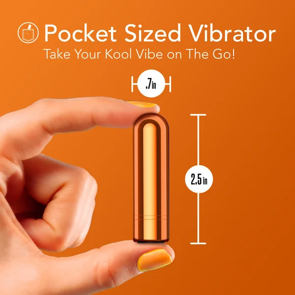 Kool Vibes - Rechargeable Mini Bullet - Tangerine - Orange 6.4 cm USB Rechargeable Bullet — image 4 of 9