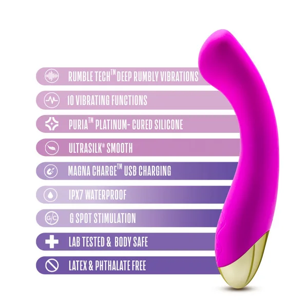 Aria Bangin' AF - Purple 18.4 cm USB Rechargeable Vibrator — image 5 of 9