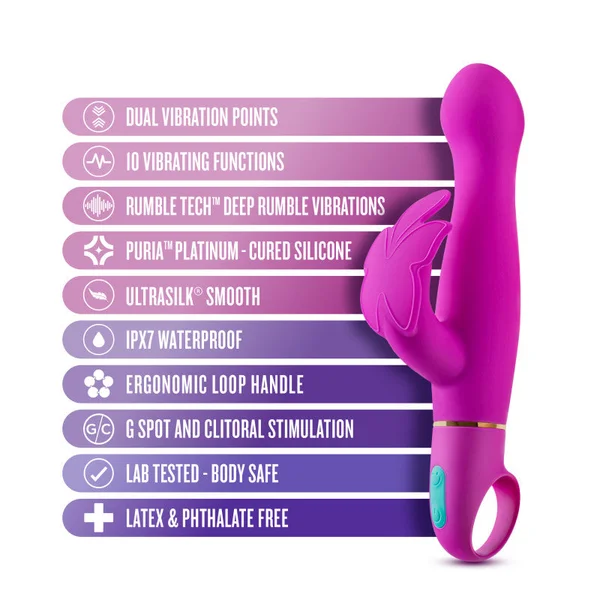 Aria Naughty AF - Plum 18.4 cm Butterfly Vibrator — image 5 of 9