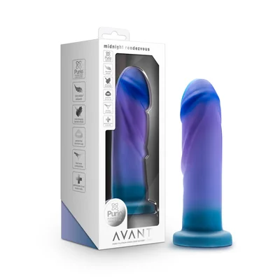 avant midnight rendezvous ocean blue 19 cm dildo