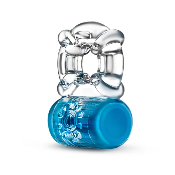 Play With Me Pleaser Rechargeable C-Ring - Blue - Blue Rechargeable Cock Ring — image 3 of 8