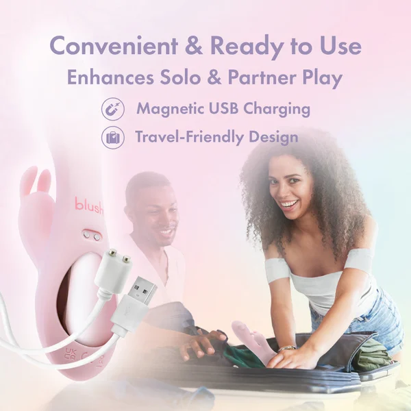 Play With Me - Fairy Flutter - Pink 19.7 cm USB Rechargeable Rabbit Vibrator — image 6 of 9