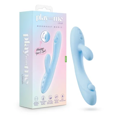 play with me moondust magic blue 203 cm usb rechargeable rabbit vibrator