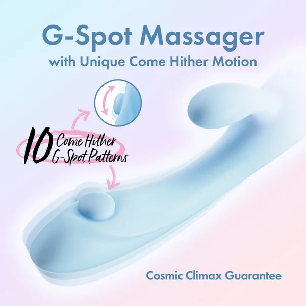 Play With Me - Moondust Magic - Blue 20.3 cm USB Rechargeable Rabbit Vibrator — image 3 of 9