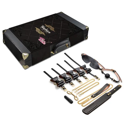 temptasia safe word bondage kit with suitcase 9 piece bondage set