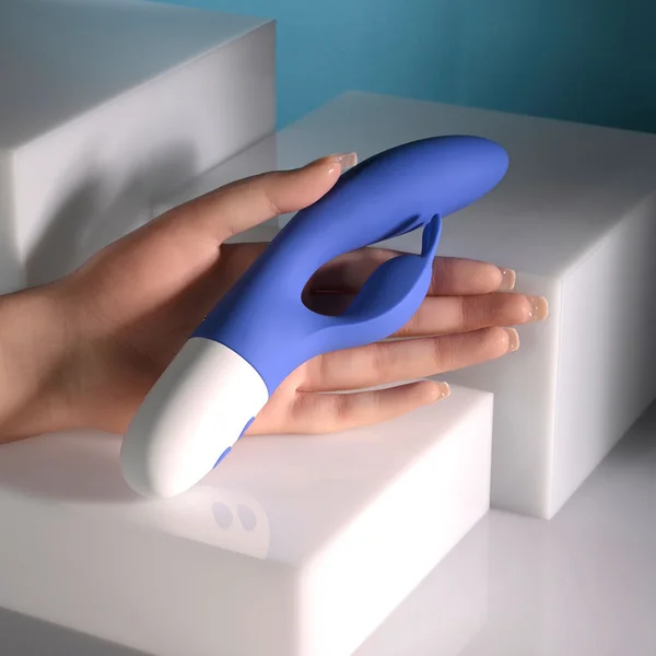Evolved FUNNY BUNNY - Blue 20 cm USB Rechargeable Rabbit Vibrator — image 3 of 9