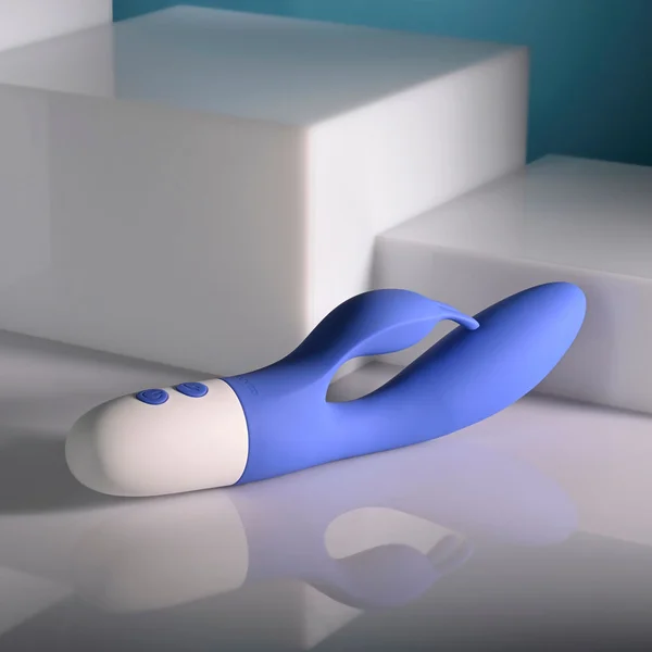 Evolved FUNNY BUNNY - Blue 20 cm USB Rechargeable Rabbit Vibrator — image 6 of 9