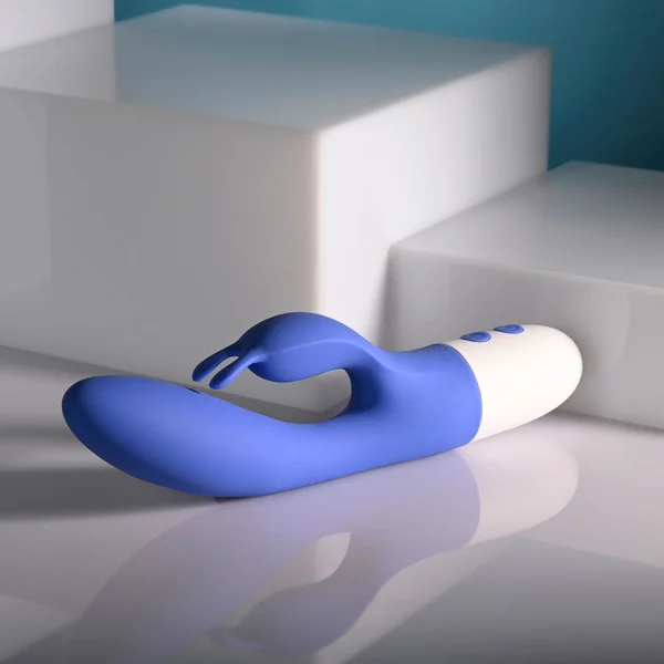 Evolved FUNNY BUNNY - Blue 20 cm USB Rechargeable Rabbit Vibrator — image 7 of 9