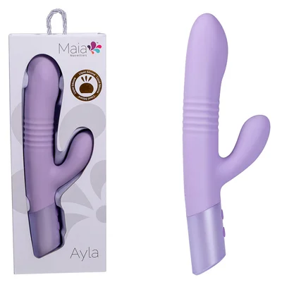 maia ayla lavender 244 cm usb rechargeable thrusting rabbit vibrator