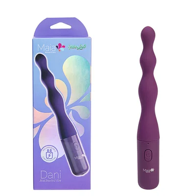 maia dani purple 178 cm usb rechargeable beaded vibrator