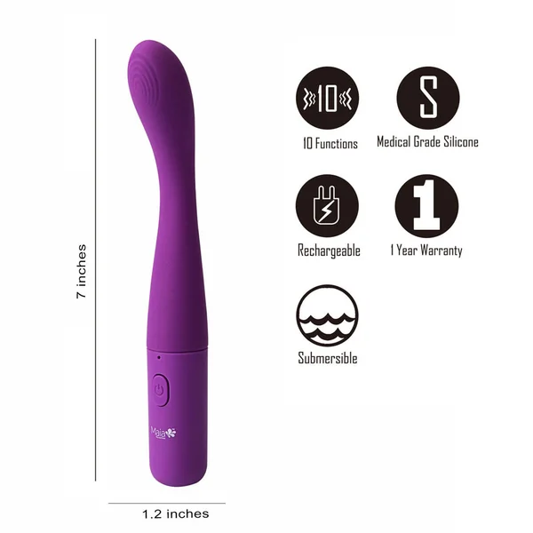 Maia CHELSI - Purple 17.8 cm USB Rechargeable Vibrator — image 3 of 6