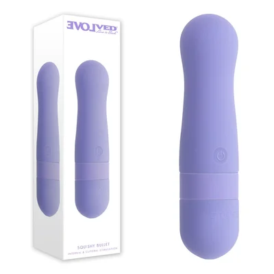 evolved squishy bullet purple 11 cm usb rechargeable bullet