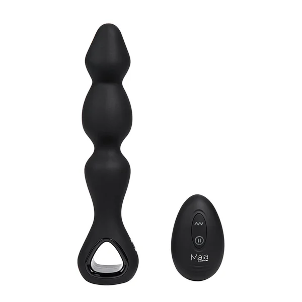 Maia HUDSON - Black 19 cm USB Rechargeable Anal Vibrator with Wireless Remote — image 2 of 5