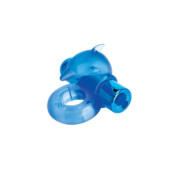 Bodywand Rechargeable Dancing Dolphin Ring - Blue USB Rechargeable Vibrating Cock Ring — image 2 of 5