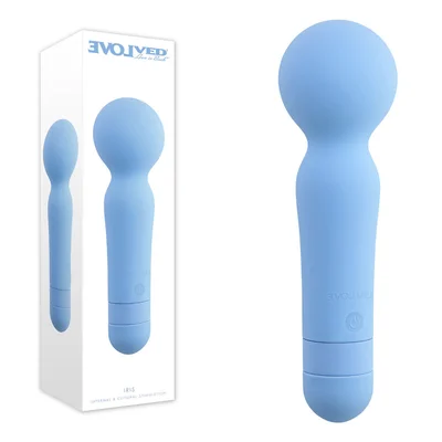evolved iris blue 183 cm usb rechargeable massage wand