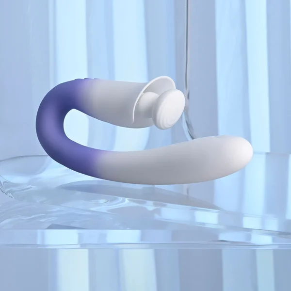 Evolved SPRING LOADED - White/Purple 23 cm USB Rechargeable Multi-Tapping Vibrator