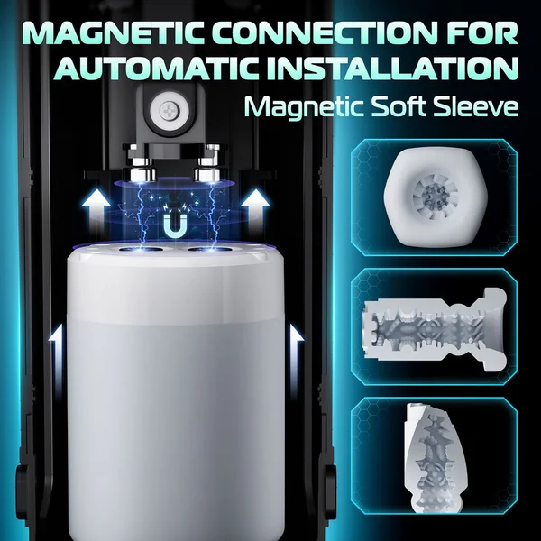CyberSkin The Titan - Black USB Rechargeable Thrusting & Vibrating Auto Masturbator with Heater — image 6 of 9