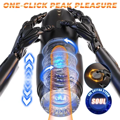 cyberskin the galaxy voy usb rechargeable thrusting rotating auto masturbator with heater