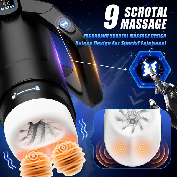 CyberSkin The Wing - Black USB Rechargeable Thrusting & Massaging Auto Masturbator with Heater — image 6 of 9