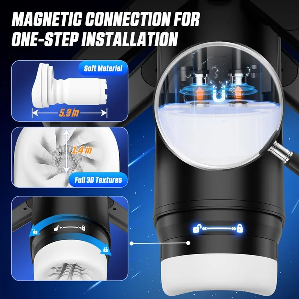 CyberSkin The Wing - Black USB Rechargeable Thrusting & Massaging Auto Masturbator with Heater — image 7 of 9