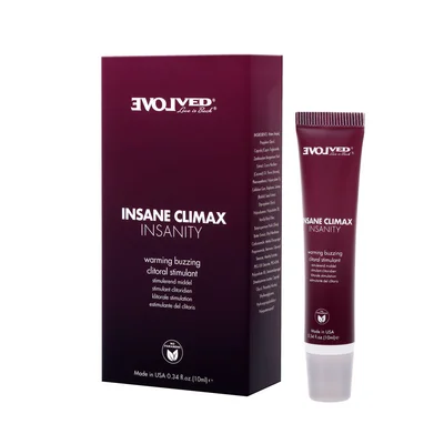 evolved insane climax insanity warming buzzing clitoral stimulation gel 10 ml