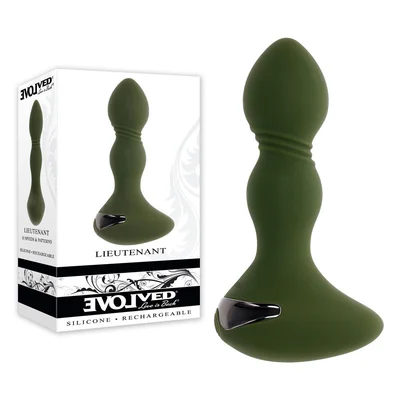 evolved lieutenant green 122 cm usb rechargeable vibrating butt plug