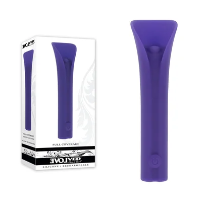 evolved full coverage purple 119 cm usb rechargeable bullet