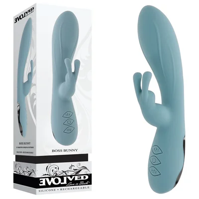 evolved boss bunny baby blue 201 cm usb rechargeable rabbit vibrator