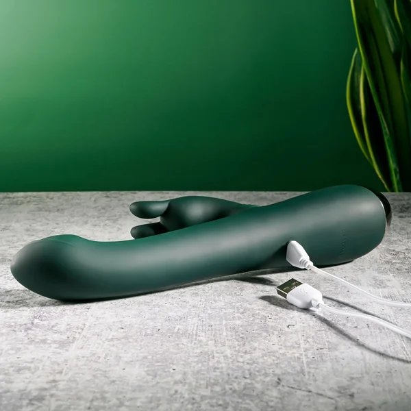 Evolved RABBIT TAP TAP - Green 25 cm USB Rechargeable Rabbit Vibrator with Tapping Tip — image 9 of 9