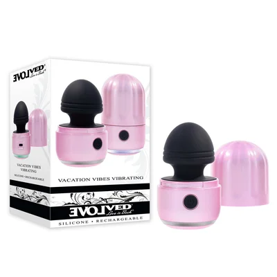 evolved vacation vibes vibrating pinkblack 85 cm usb rechargeable vibrating stimulator