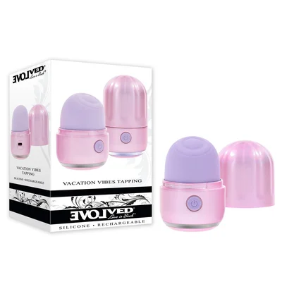 evolved vacation vibes tapping pink 85 cm usb rechargeable tapping stimulator