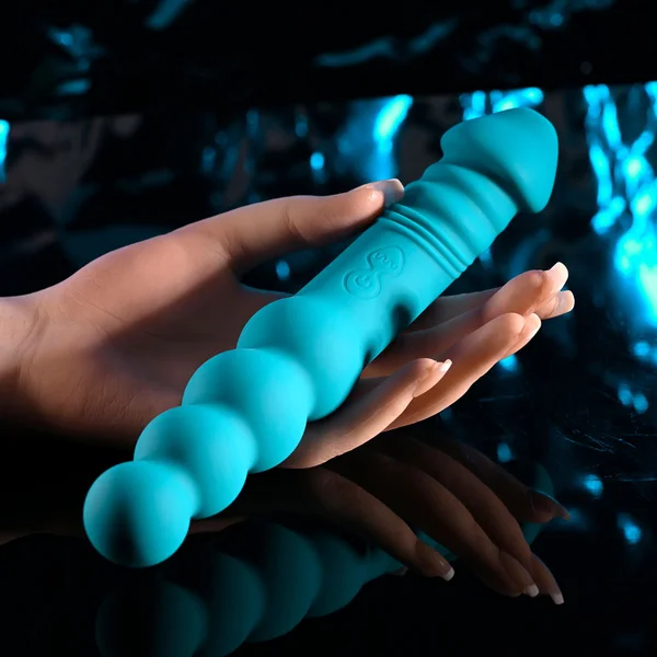 Evolved FLIP FLOP - Blue 23.1 cm USB Rechargeable Dual Ended Vibrator — image 5 of 9