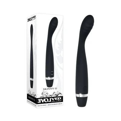 evolved skinny g black 178 cm usb rechargeable vibrator