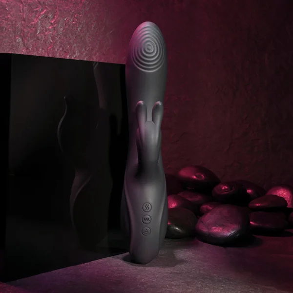 Evolved RABBIT HOLE - Black 21.2 cm USB Rechargeable Rabbit Vibrator — image 3 of 8